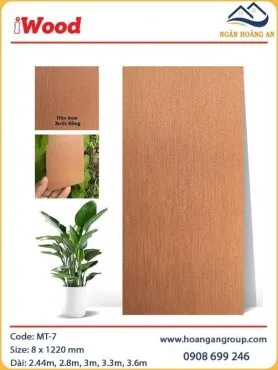 Tấm Ốp Sợi Than Tre  iWood Vân Kim Loại iWood MT-7