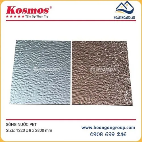 Tấm Ốp Đa Năng Sợi Than Tre Sóng Nước PET Kosmos
