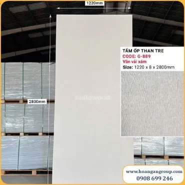 Tấm Ốp Sợi Than Tre Vân Vải Xám Galawood G-889
