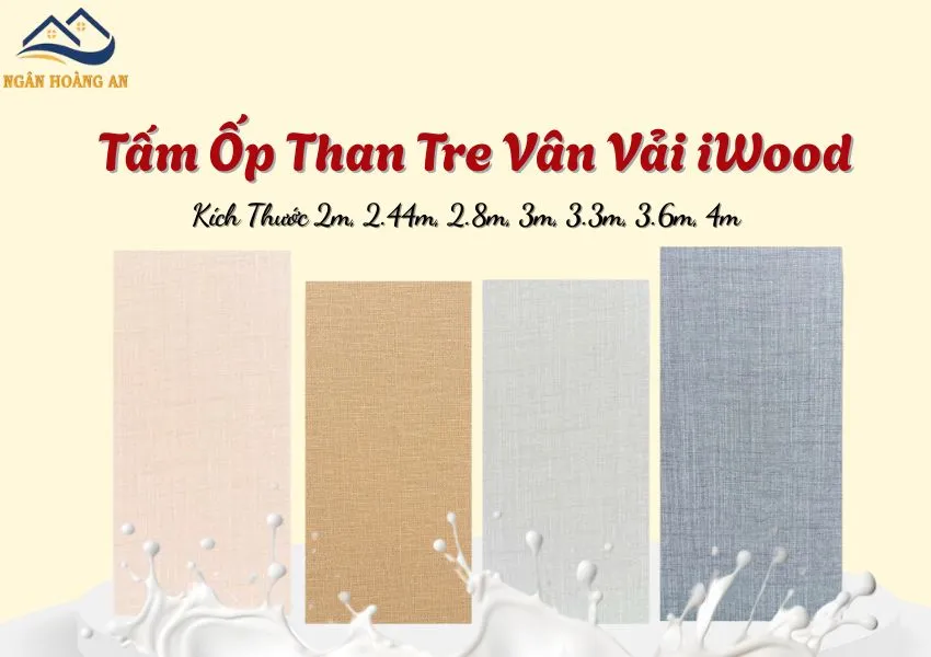 Tấm Ốp Sợi Than Tre Vân Vải Iwood Cắt Theo Kích Thước Tại TPHCM
