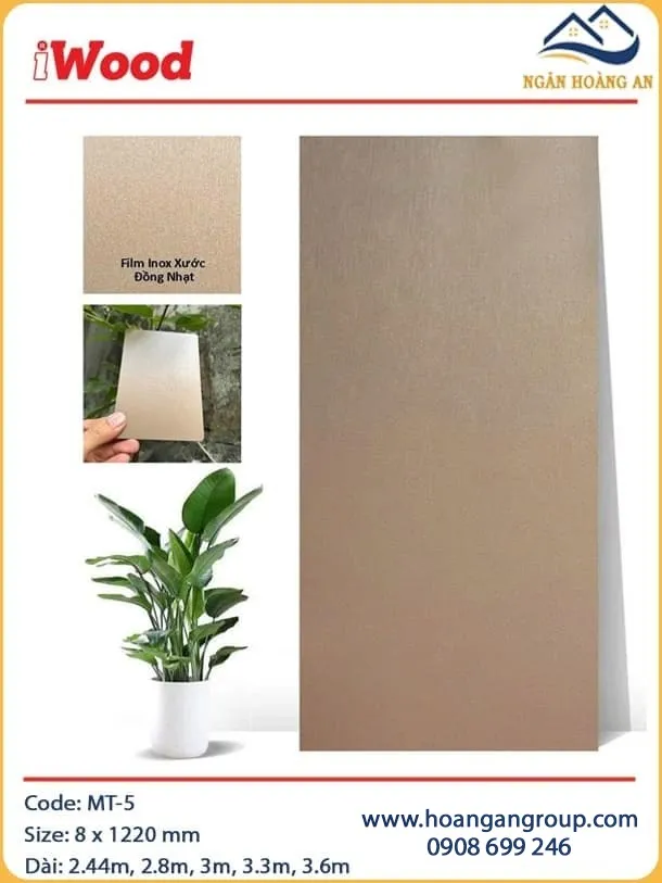 Tấm Ốp Than Tre Đa Năng Vân Kim Loại iWood MT-5