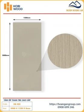 Tấm Ốp Than Tre Đa Năng Giả Vân Gỗ Hobiwood HB 403
