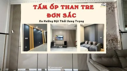 Tấm Ốp Than Tre Đơn Sắc Ánh Kim – Xu Hướng Nội Thất Sang Trọng