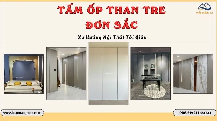 Tấm Ốp Than Tre Đơn Sắc Hiện Đại – Xu Hướng Nội Thất Tối Giản