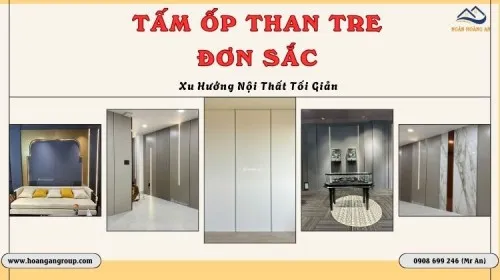 Tấm Ốp Than Tre Đơn Sắc Hiện Đại – Xu Hướng Nội Thất Tối Giản