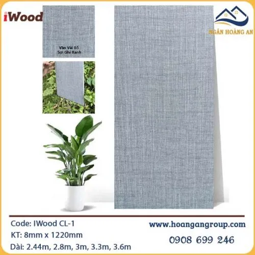Tấm Ốp Than Tre Vân Vải Iwood CL-1