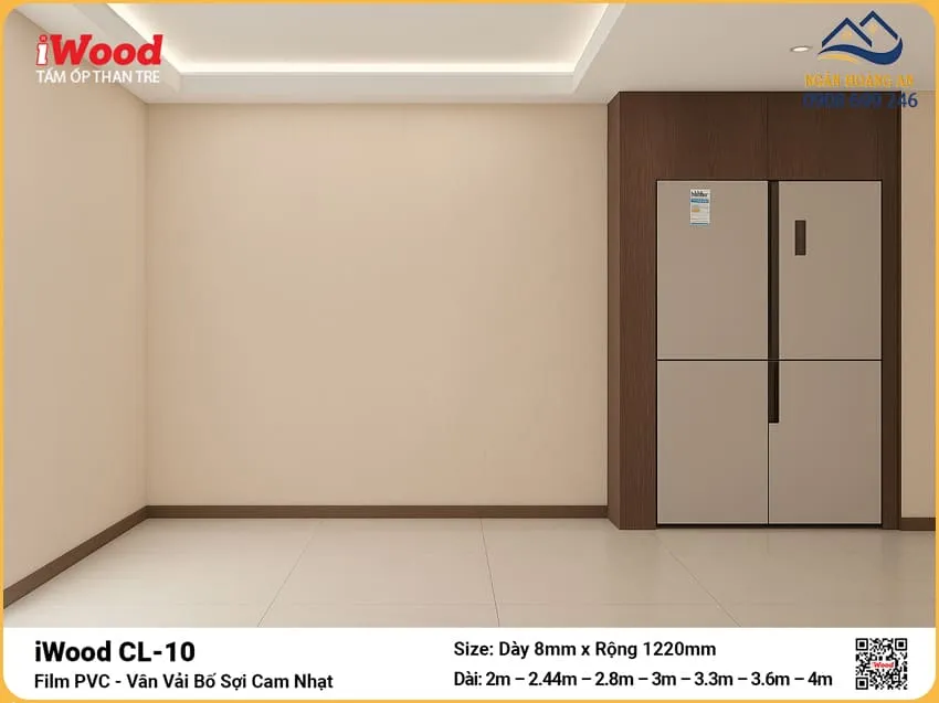 Tấm Ốp Than Tre iWood CL-10 Vân Vải Bố Ốp Vách Nội Thất Tấm Ốp Than Tre iWood CL-10 Vân Vải Bố Ốp Vách Nội Thất