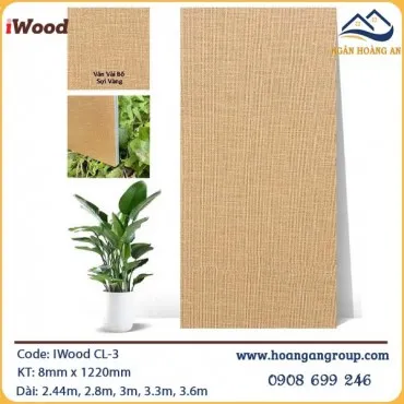 Tấm Ốp Than Tre Vân Vải Iwood CL-3