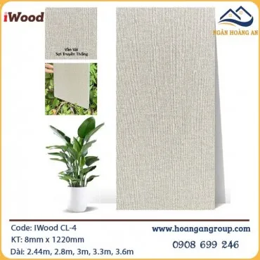 Tấm Ốp Than Tre Vân Vải Iwood CL-4
