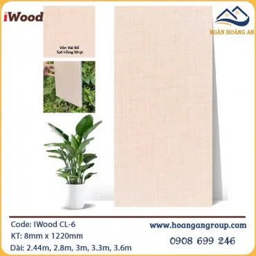 Tấm Ốp Than Tre Vân Vải Iwood CL-6