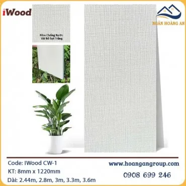 Tấm Ốp Than Tre Vân Vải Chống Xước Iwood CW-1