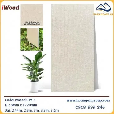 Tấm Ốp Than Tre Vân Vải Chống Xước Iwood CW-2