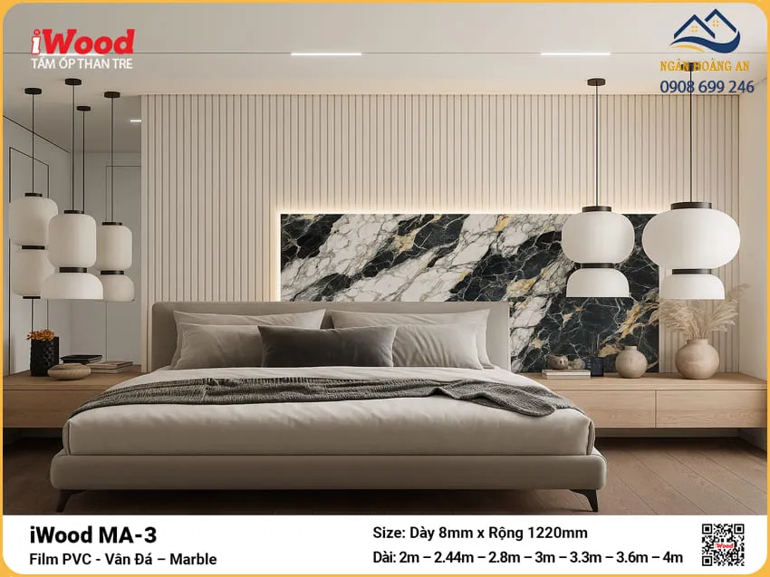 Tấm Ốp Than Tre iWood MA-3 Vân Đá Độ Dày Đa Dạng