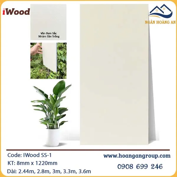 Tấm Ốp Than Tre IWood Vân Đơn Sắc SS-1 Tấm Ốp Than Tre IWood Vân Đơn Sắc SS-1