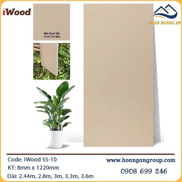 Tấm Ốp Than Tre IWood Vân Đơn Sắc SS-10 Tấm Ốp Than Tre IWood Vân Đơn Sắc SS-10