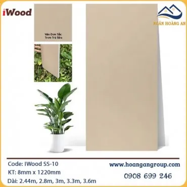 Tấm Ốp Đa Năng Sợi Than Tre Đơn Sắc Iwood SS-10