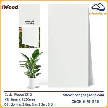 Tấm Ốp Đa Năng Sợi Than Tre Đơn Sắc Iwood SS-2