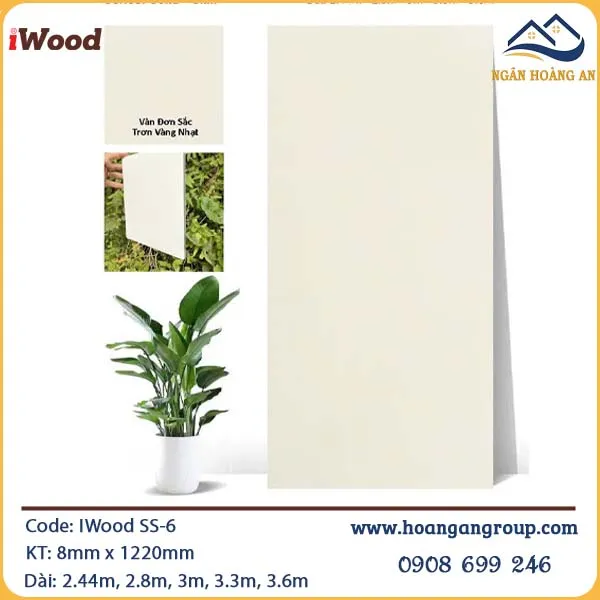 Tấm Ốp Than Tre IWood Vân Đơn Sắc SS-6