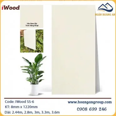 Tấm Ốp Đa Năng Sợi Than Tre Đơn Sắc Iwood SS-6