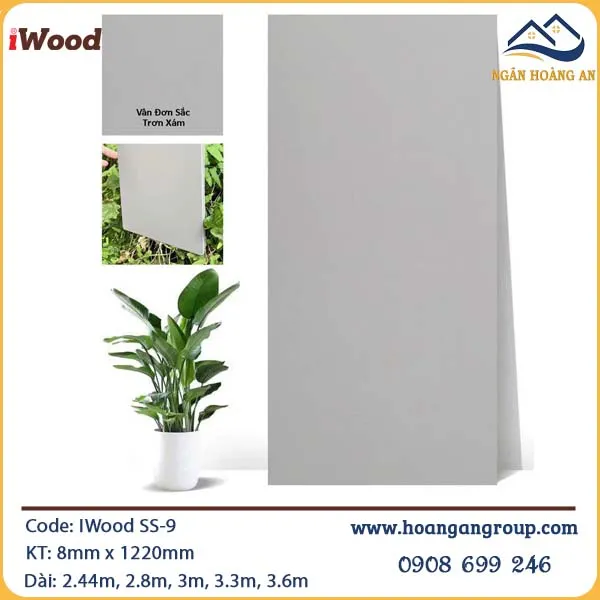 Tấm Ốp Than Tre IWood Vân Đơn Sắc SS-9