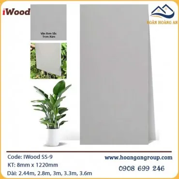 Tấm Ốp Đa Năng Sợi Than Tre Đơn Sắc Iwood SS-9