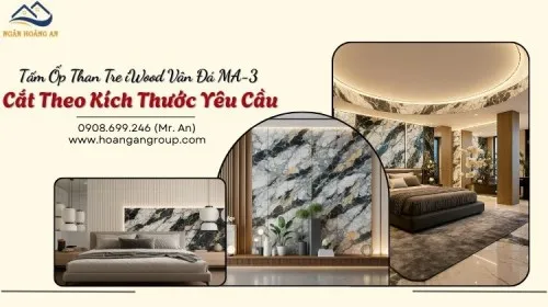 Tấm Ốp Than Tre iWood Vân Đá MA-3 Cắt Theo Kích Thước Yêu Cầu