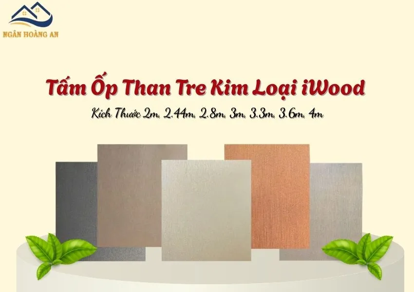 Tấm Ốp Than Tre Iwood Vân Kim Loại Cắt Kích Thước Tại TPHCM, Đồng Nai
