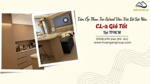 Tấm Ốp Than Tre iWood Vân Vải Bố Sợi Nâu CL-2 Giá Tốt Tại TPHCM