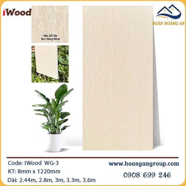 Tấm Ốp Than Tre IWood Vân Gỗ WG-3 Tấm Ốp Than Tre IWood Vân Gỗ WG-3