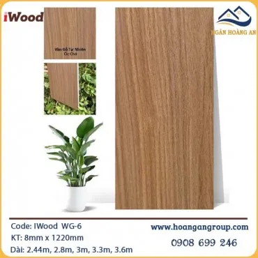 Tấm Ốp Sợi Than Tre Vân Gỗ Iwood WG-6