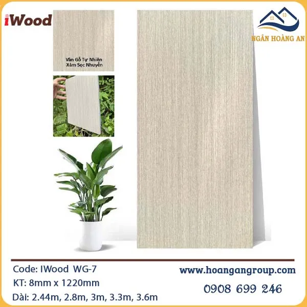 Tấm Ốp Than Tre IWood Vân Gỗ WG-7 Tấm Ốp Than Tre IWood Vân Gỗ WG-7