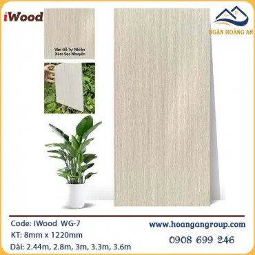 Tấm Ốp Đa Năng Sợi Than Tre Vân Gỗ Iwood WG-7