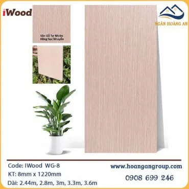 Tấm Ốp Đa Năng Sợi Than Tre Vân Gỗ Iwood WG-8