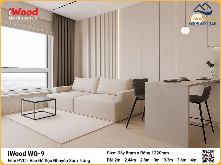 Tấm Ốp Than Tre iWood WG-9 Vân Gỗ Trang Trí Nội Thất Nhà Ở