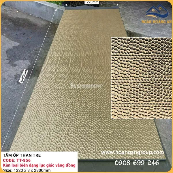 Tấm Ốp Than Tre Kosmos TT-856 Kim Loại Biến Dạng Lục Giác Tấm Ốp Than Tre Kosmos TT-856 Kim Loại Biến Dạng Lục Giác