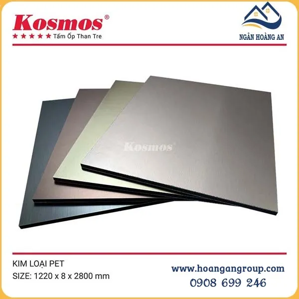 Tấm Ốp Than Tre Vân Kim Loại Pet 8mm Kosmos