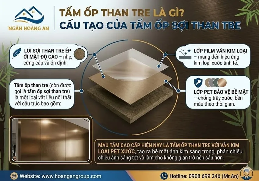 Tấm Ốp Than Tre Là Gì? Cấu Tạo Của Tấm Ốp Sợi Than Tre