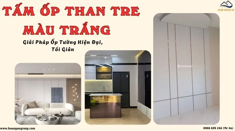 Tấm Ốp Than Tre Vân Vải Màu Trắng – Giải Pháp Ốp Tường Hiện Đại
