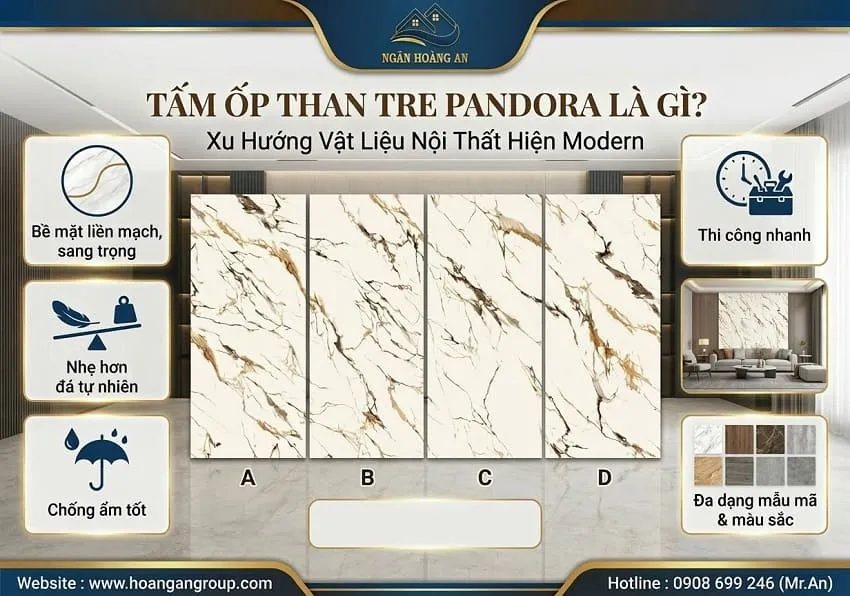 Tấm Ốp Than Tre Pandora Là Gì? Xu Hướng Vật Liệu Nội Thất Hiện Đại