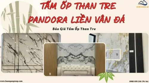Tấm Ốp Than Tre Pandora Liền Vân Đá – Báo Giá Tấm Ốp Than Tre 