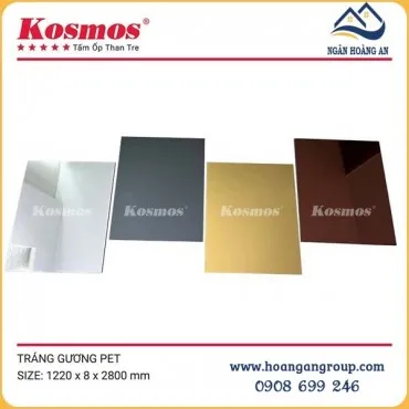 Tấm Ốp Đa Năng Sợi Than Tre 8mm Tráng Gương Pet Kosmos