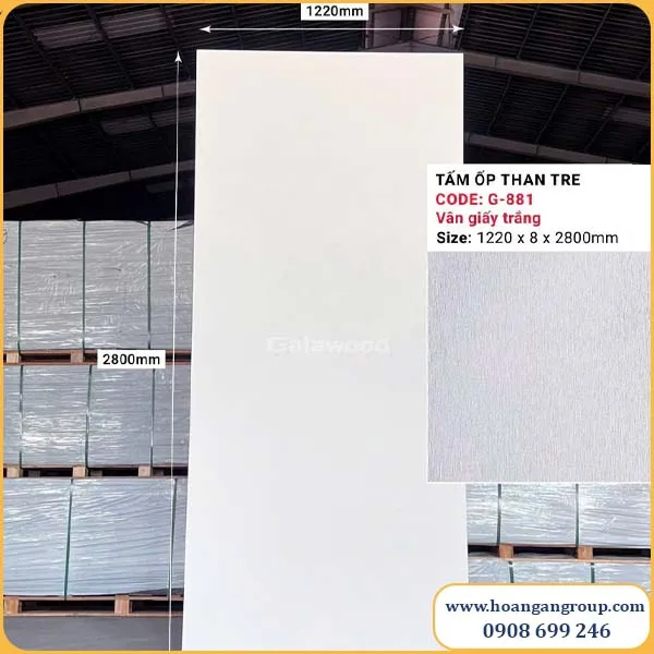 Tấm Ốp Đa Năng Than Tre Vân Gỗ 3D Galawood G-881 
