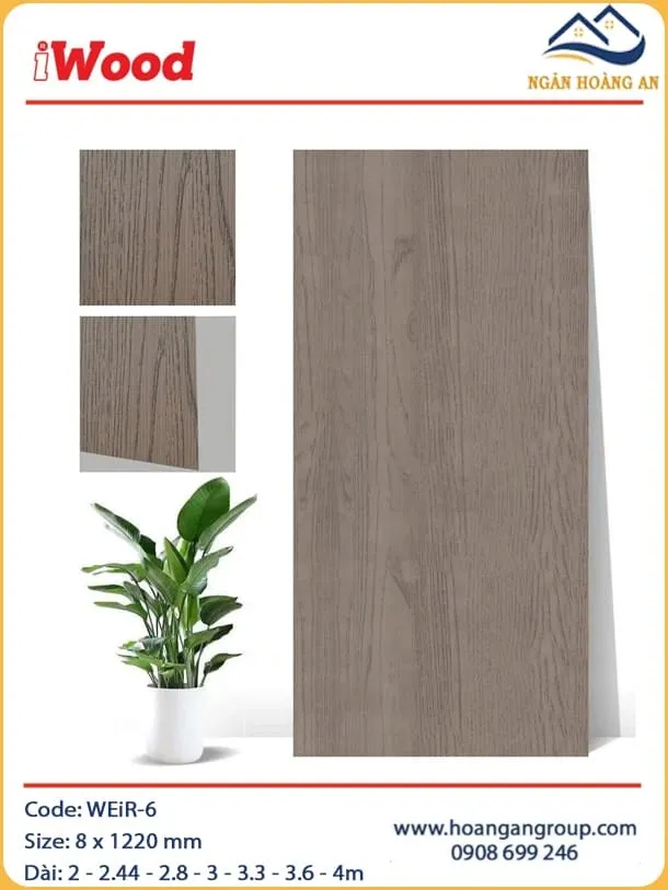 Tấm Ốp Than Tre Đa Năng Vân Gỗ iWood WEiR-6 Tấm Ốp Than Tre Đa Năng Vân Gỗ iWood WEiR-6