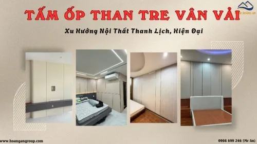 Tấm Ốp Than Tre Vân Vải – Xu Hướng Nội Thất Thanh Lịch, Hiện Đại