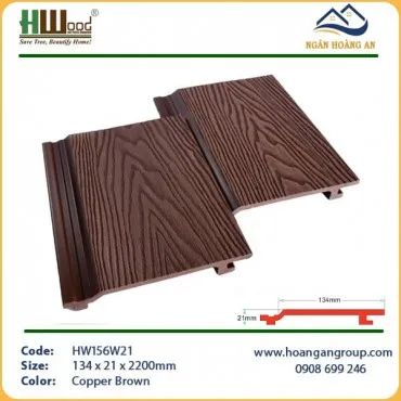 Ốp Trần Gỗ Nhựa Ngoài Trời Hwood HW156W21 Copper Brown