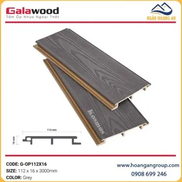 Tấm Ốp Trần Gỗ Nhựa Ngoài Trời Phủ ASA Galawood G-OP112X16 Grey