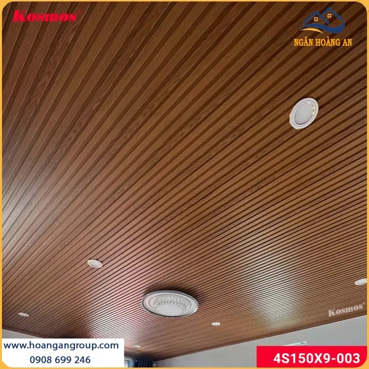 Ốp Trần Tấm Lam Sóng Giả Gỗ Tạo Điểm Nhấn Cho Không Gian 