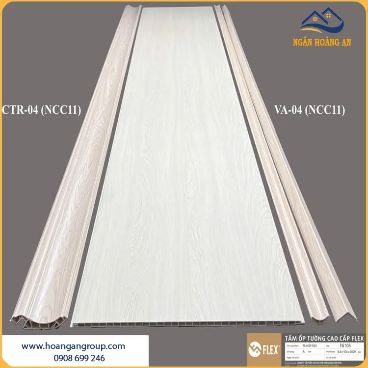 Tấm Ốp Trần Nano Giả Gỗ FLEX FG105 Cắt Theo Kích Thước