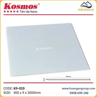Tấm Ốp Trần Nhựa Nano Màu Trắng Trơn Kosmos K9-020
