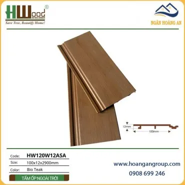 Tấm Ốp Trần Tường Ngoài Trời ASA Hwood HW120W12ASA Bio-Teak